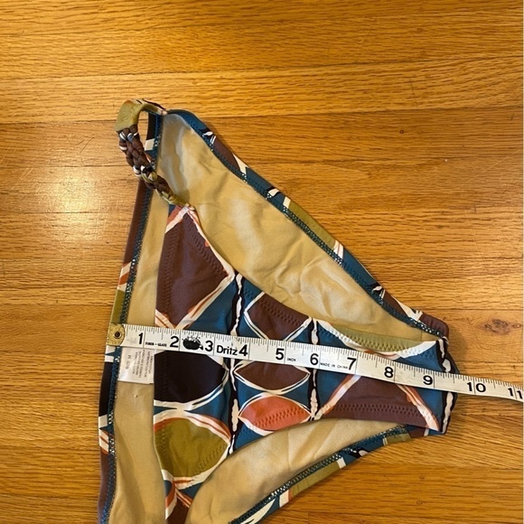 BCBGMAXAZRIA bathing suit bottom geometric bikini olive blue coral brown green - Picture 11 of 12